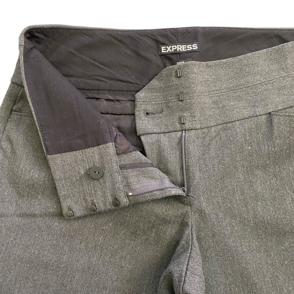 Express EDITOR Bootcut Low Rise Business Casual Career Pants Womens Size 4R Gray - Picture 5 of 13
